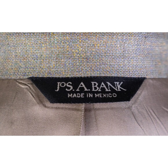 Jos. A. Bank  Silk Sport Coat Blazer 43R SILK Pistachio Textured Casual Jacket - Picture 13 of 14